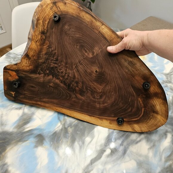 Handmade Live Edge Black Walnut and Copper Epoxy Charcuterie Board - Picture 3 of 4